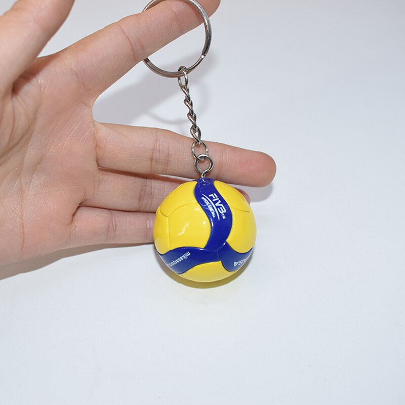 volleyball key chain Leather sports volleyball Pendant Mini volleyball key chain Small ball key chain bag accessories