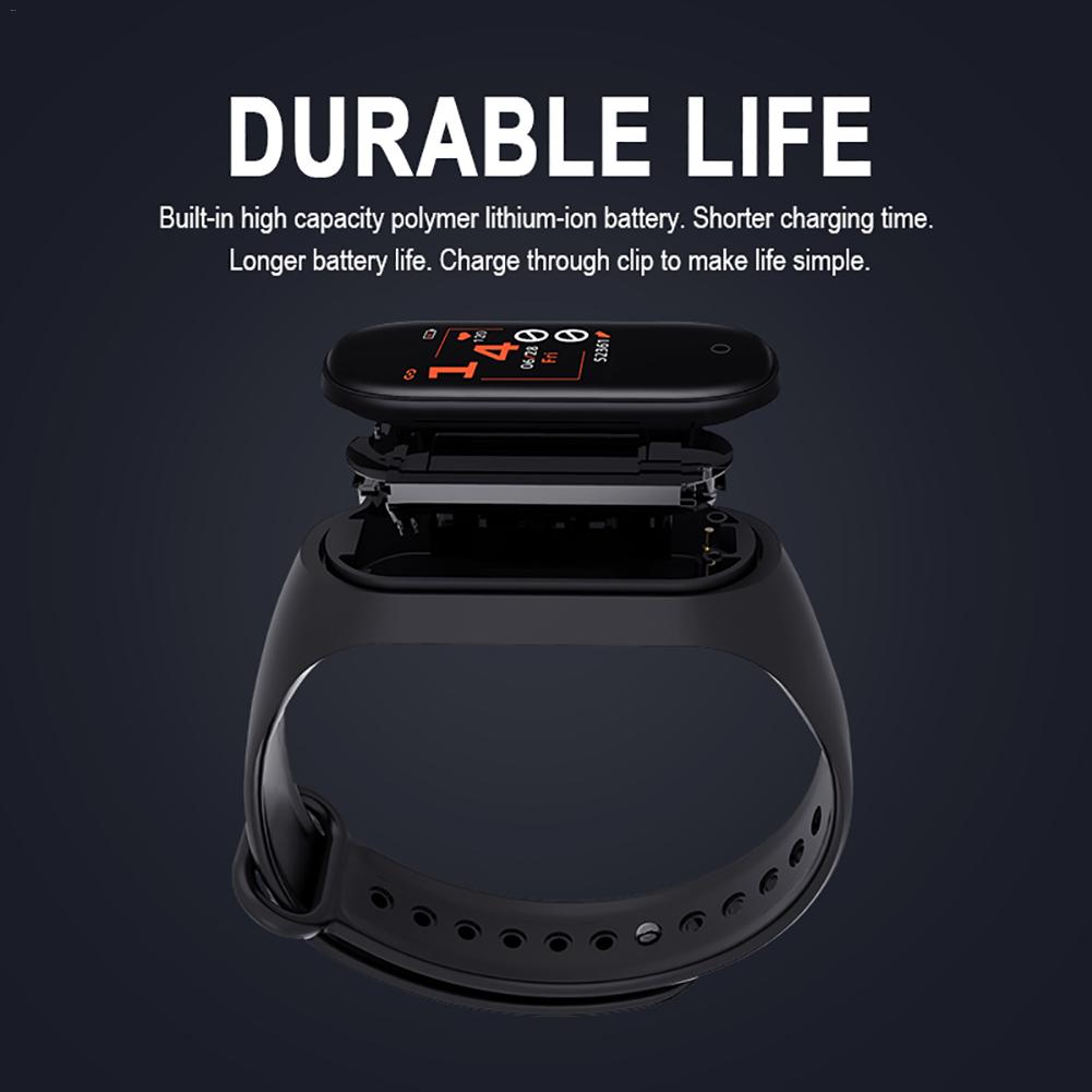 M4 Smart Band Wristband Heart Rate/Blood/Pressure/ Smart Bracelet Monitor/Pedometer Fitness Waterproof Color Screen V5.0