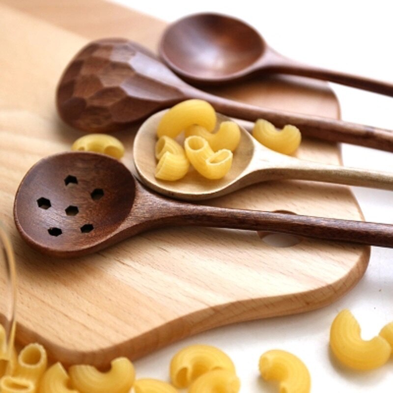 Série japonaise en bois massif cuillère Nanmu marmite en bois longue poignée cuillère cuillère à remuer Sauce