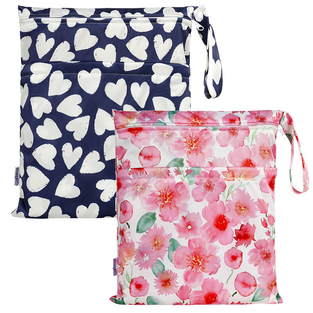 Nass Trocken Taschen für Baby Tuch Windeln Waschbar Reisetaschen Strand Schwimmbad Sporttasche für Badeanzüge &Ampere; Nasse Kleidung mit 2 Pack: 6