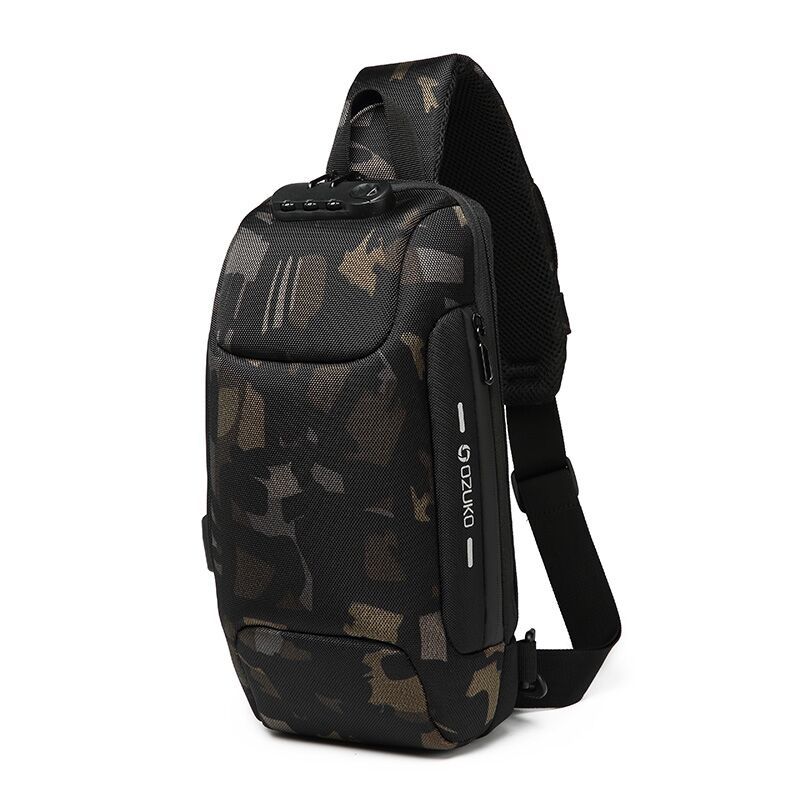 Bandolera de lujo para cuerpo cruzado bandolera para hombre y mujer bandolera para el pecho bolso femenino para hombre cintura saco de verano A principal: Camouflage