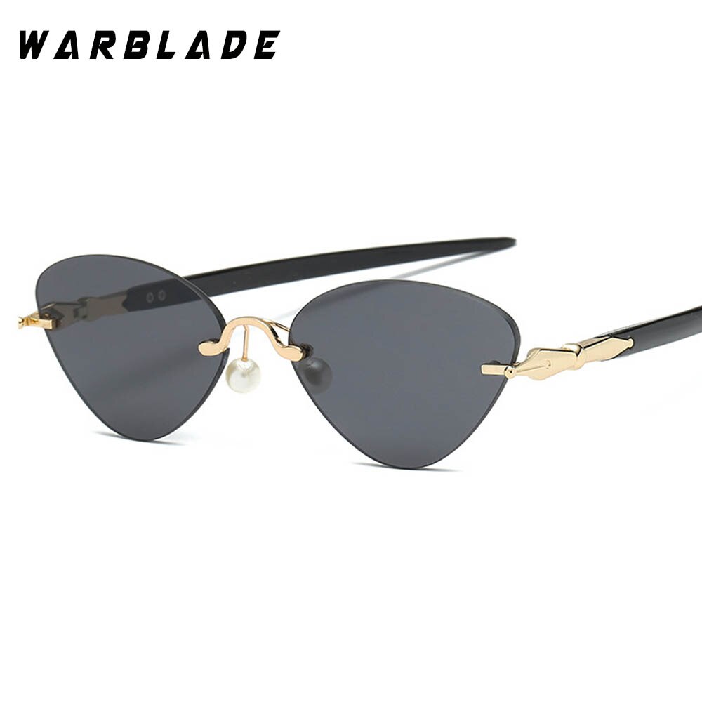 Eyeglasses Rimless Cat Eye Clear Lens Glass Transparent Eye Glasses Frames For Women Eyewear Optical Spectacles: black