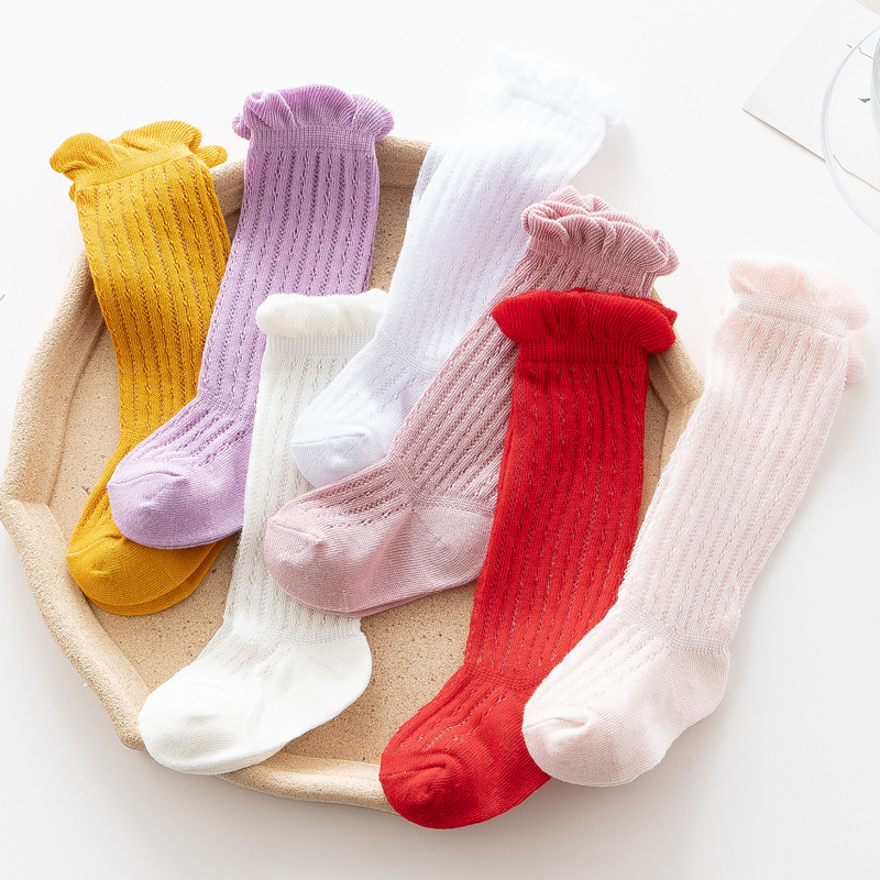 Algodão macio do bebê da menina collants verão da criança crianças meia-calça laço flor do bebê collants para recém-nascidos perna mais quente meias 2 par/lote