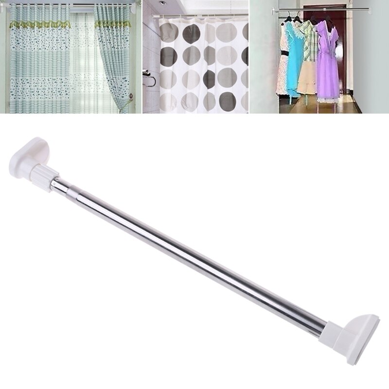 Extendable Telescopic Rods Shower Curtain Poles Clothes Wardrobe Organizer Rack