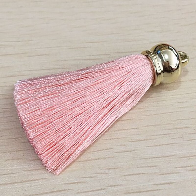 1 Uds. Pendientes borlas de seda colgantes para manualidades, tapas de extremo de plata, cepillo de borlas para DIY, accesorios para fabricación de joyas
