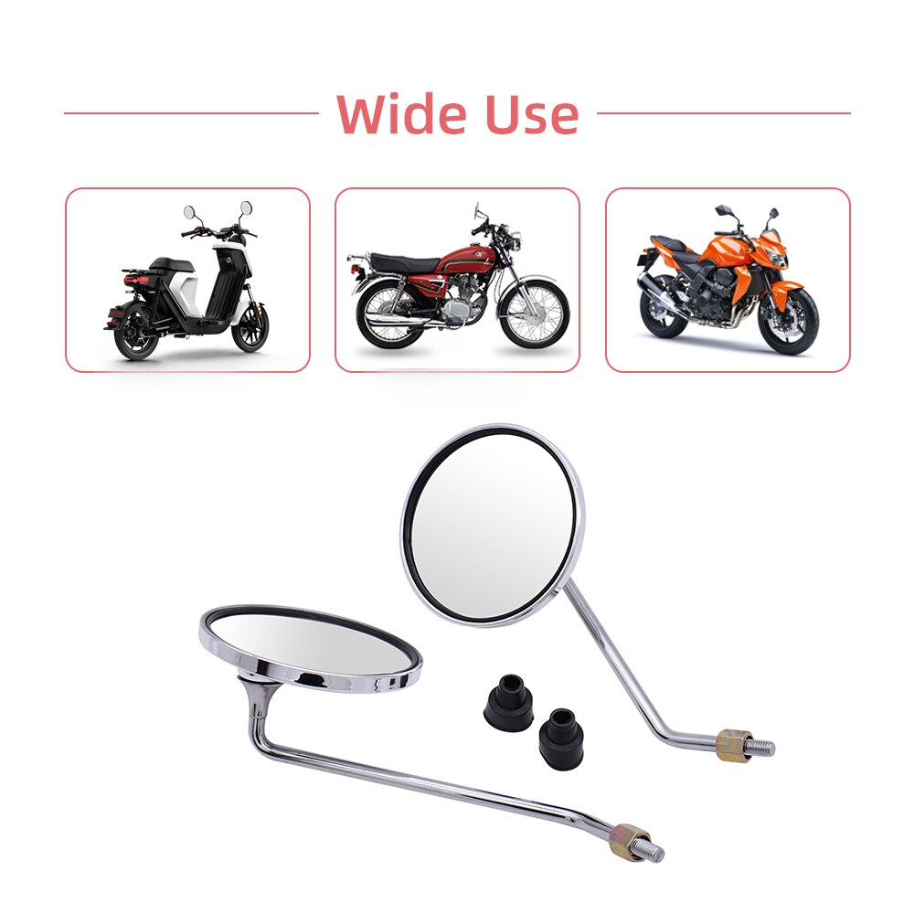 Motorsykkel bakspeil 4.3 tommer krom runde bakspeil til yamaha  xj6 avledning tenere 700 tenere mxt 850 niken gt