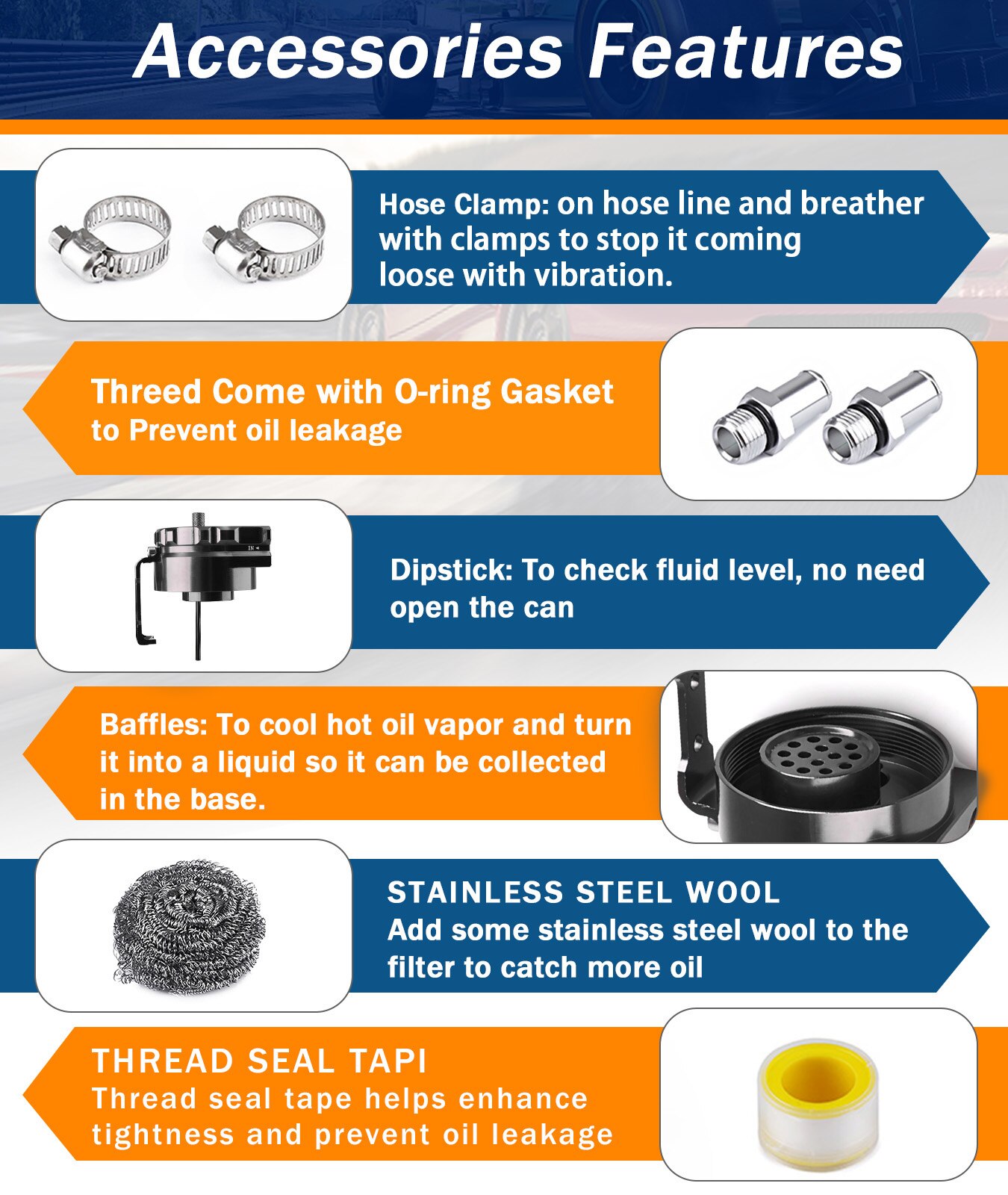 300ml Aluminum Oil Catch Can Kit Reservoir Fuel Tank Engine Polish Baffled Car Universal Oil Catch Can Kit With adapter Black