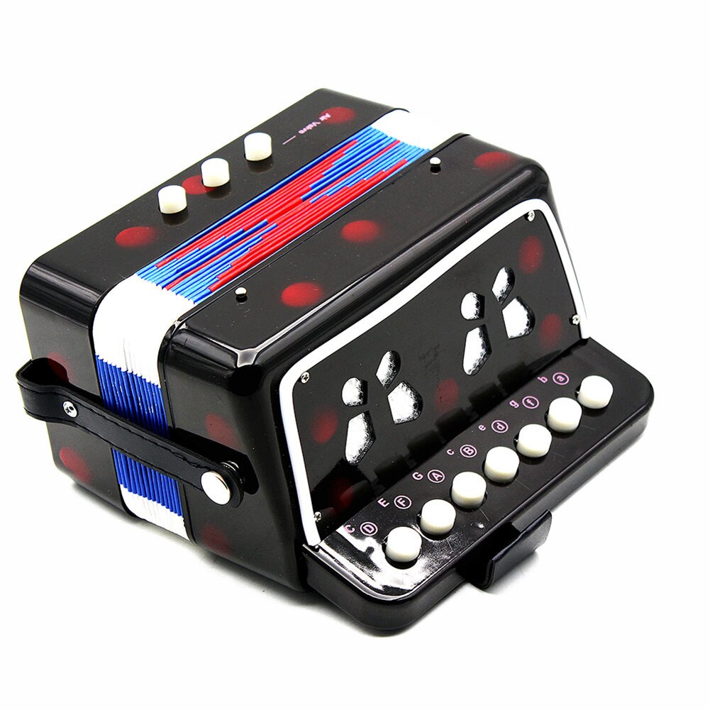 7 Keys 3 Buttons Compact Accordion Educational Toy Music Instrument for Kids