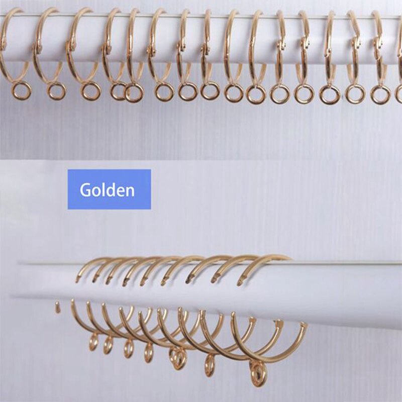 30 Pcs Openen Goud Gordijn Ringen Open En Close Metalen Roestvrij Draperie Loops Met Oogje Voor Haak Pins (1.5 inch)
