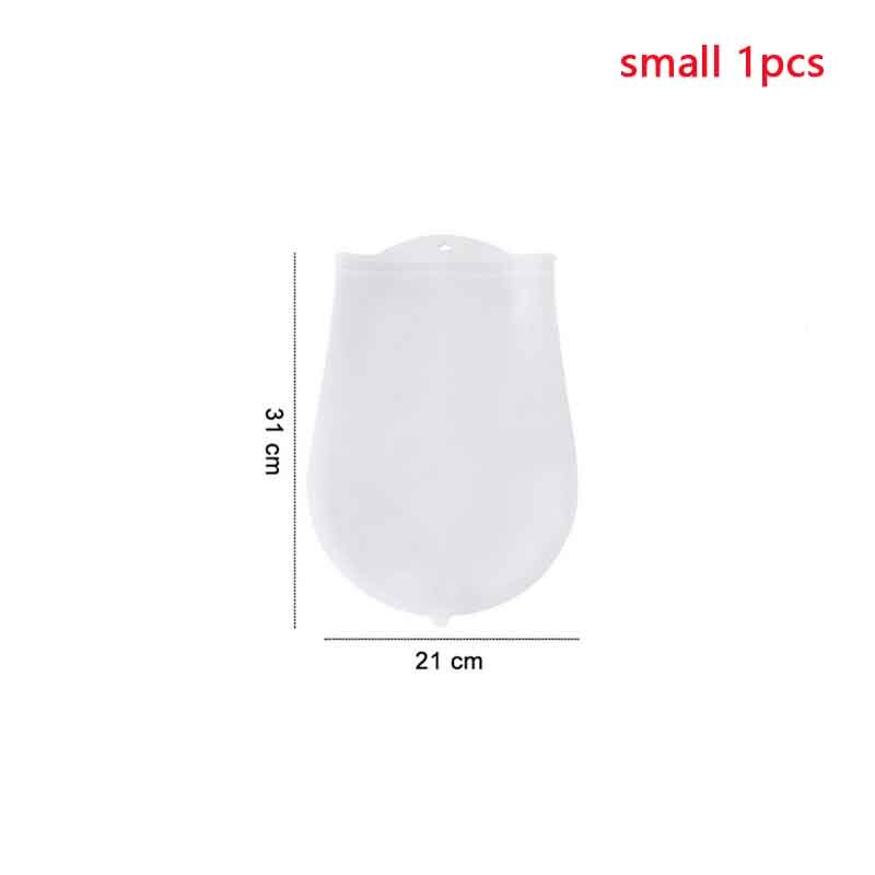 Bolsa de silicona resistente a altas temperaturas para amasar y bolsa suave de silicona para masa, bolsa para amasar, utensilios de cocina para repostería: Rosa