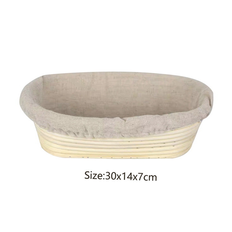 Oval Rattan Bread Proofing Basket Natural Rattan Wicker Dough Fermentation Banneton Bread Leavening Basket