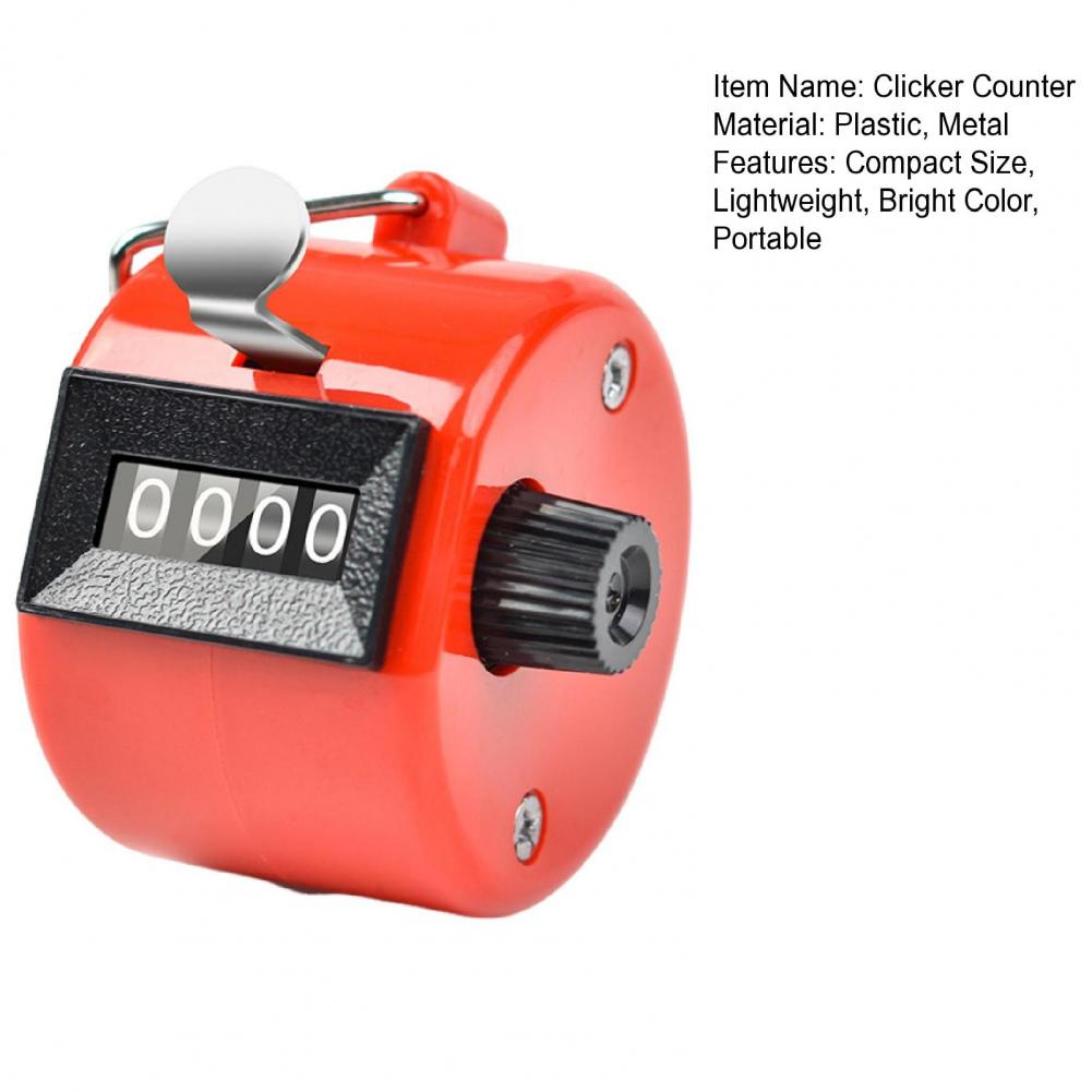 Metal Hand Tally Counter Clicker with 4 Digit Display No Battery Required Portable Mechanical Clicker Counter Sports Supply 만보기