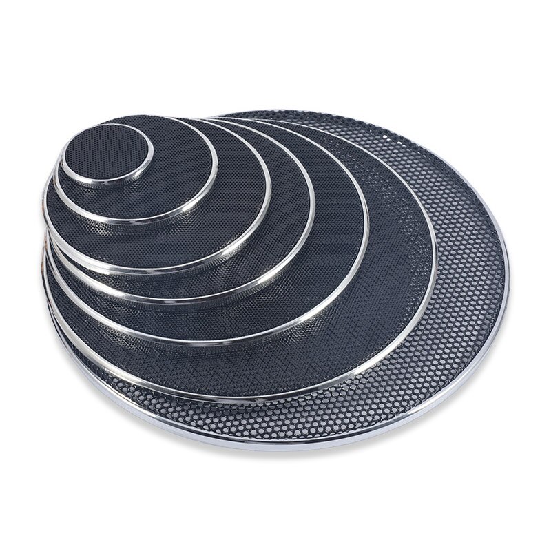 For 1&quot;/2&quot;/3&quot;/4&quot;/5&quot;/6.5&quot;/8&quot; Inch Audio Speaker Conversion Net Cover Decorative Circle Metal Mesh Grille Protection #Black