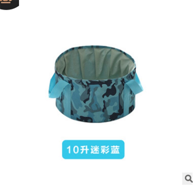 Outdoor Camping Portable Opvouwbaar Opvouwbare Waterzak Wastafel Reizen Wastafel 12L: Camouflage blue