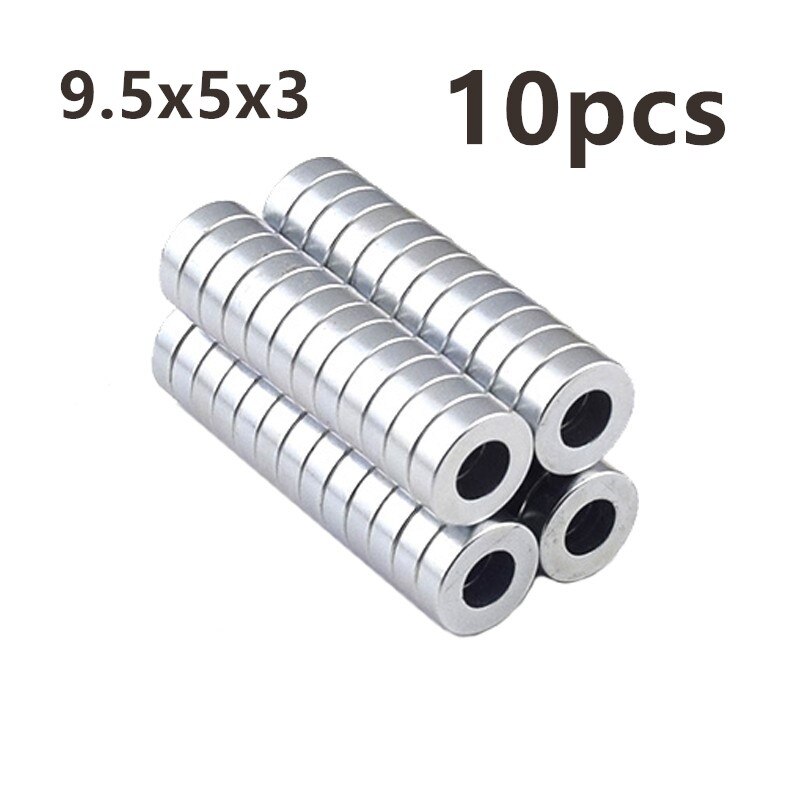 10PCS solid/hollow magnet encoder AS5048a AS5600 Gimbal motor strong magnetic ring standard: 9.5x5x3  10pcs