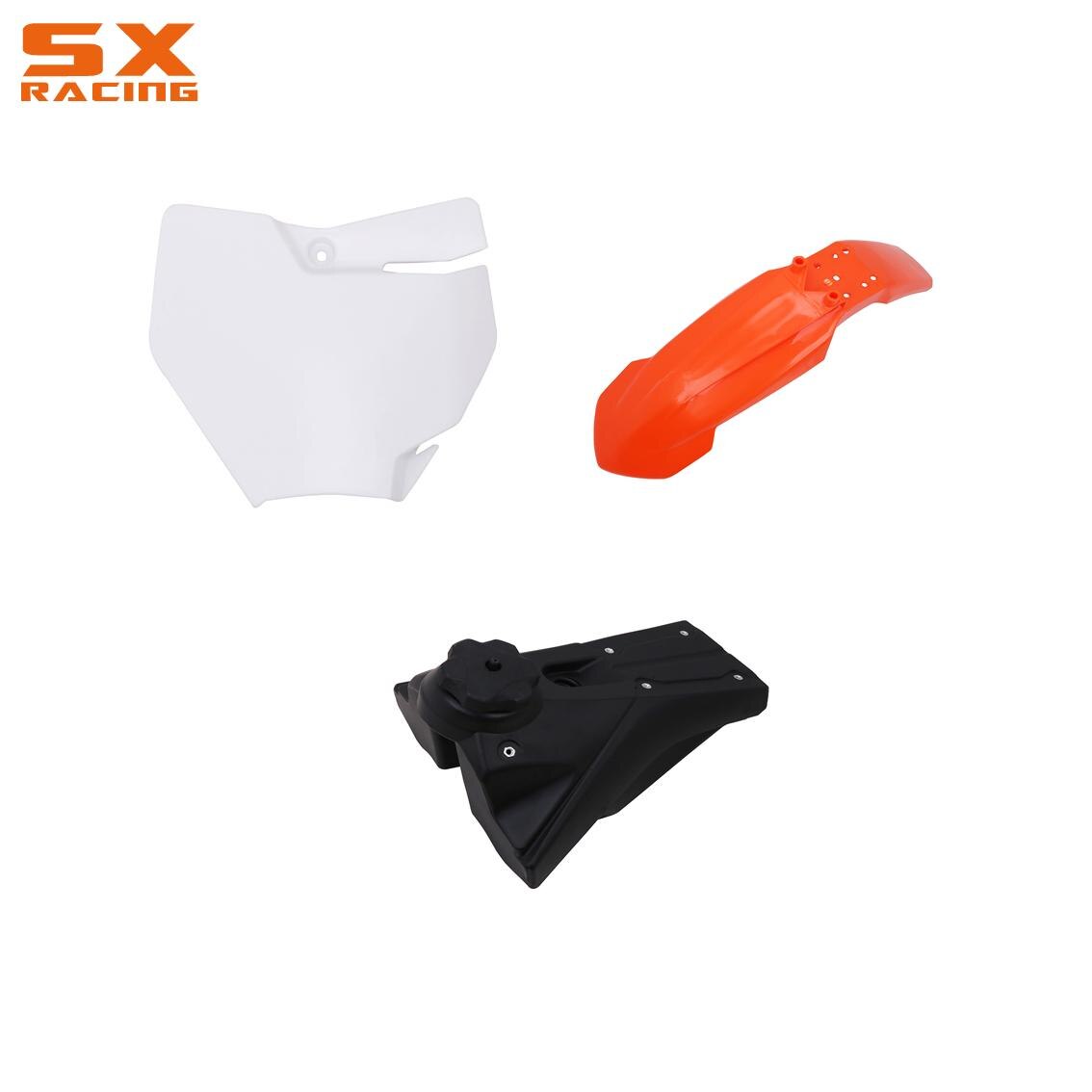 Motorcycle Plastic Kits Front Fender Gas Fule Tank Number Plate For KTM SX65 SX 65 Moto Accessories