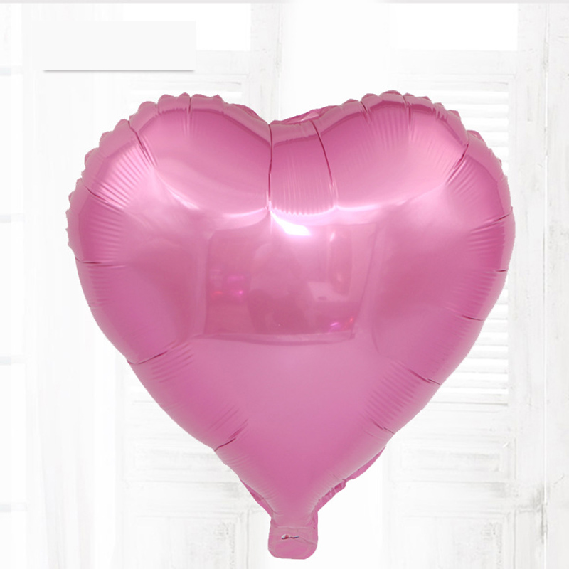 Globos románticos de boda de 18 pulgadas con forma de corazón, globo de aluminio, decoración boda inflable, de cumpleaños, globo de helio: PINK