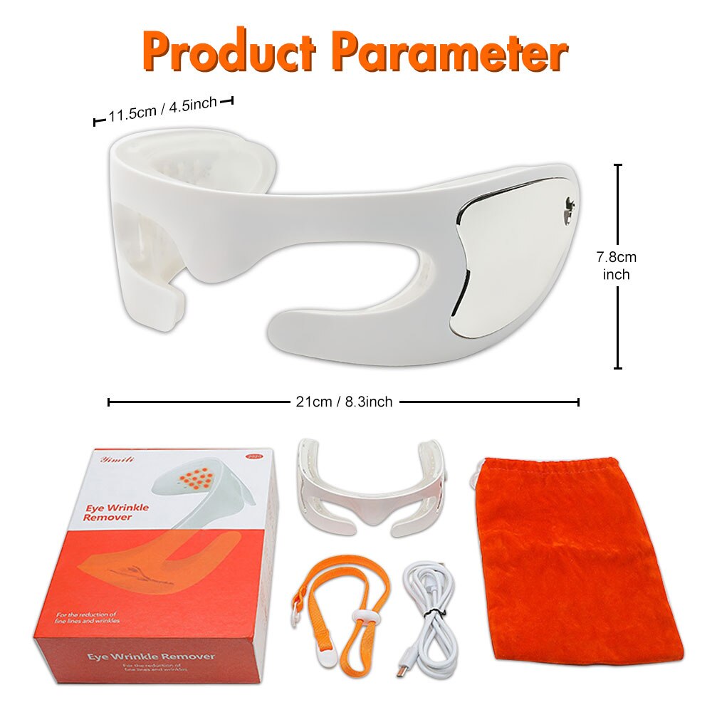 LED Light Therapy Eyes Mask Massager Heating SPA Vibration LED 3D Eye Bag Wrinkle Removal Fatigue Relief Beauty Device