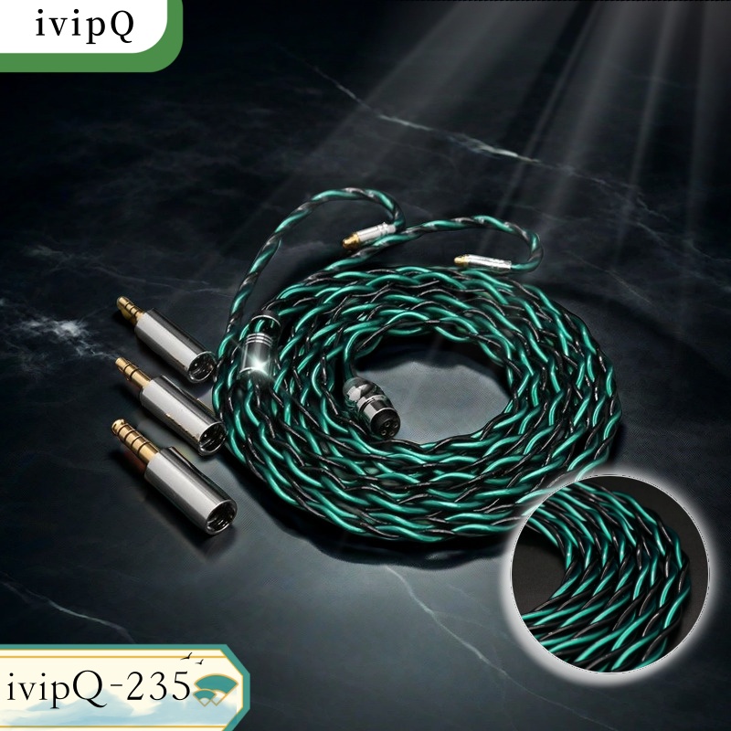 IvipQ-235 Hifi Diy Mmcx 4-Core 7n Occ + Zilver Palladium Plating Modulaire Stekker Oortelefoon Kabel, Voor Gk200 Ie900 Magic One Nova