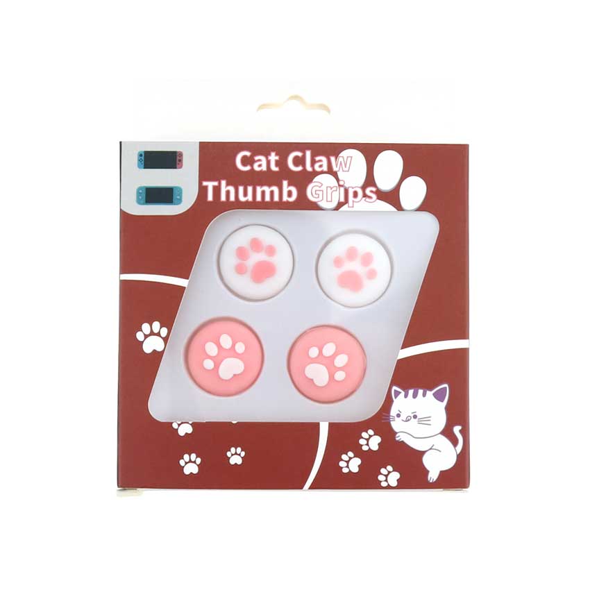 YuXi 4pcs Cute Cat Claw Analog Thumb Stick Grips Cap for Nintend Switch Lite Joy Con Joy-Con Controller Joystick Cover Case: F F O O