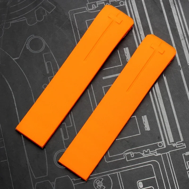 Silikon klokkerem som passer til tissot t-touch  t013 t047 20mm 21mm svart oransje sport vanntett gummirem  t091 t013420a: Svart grønn / 20mm