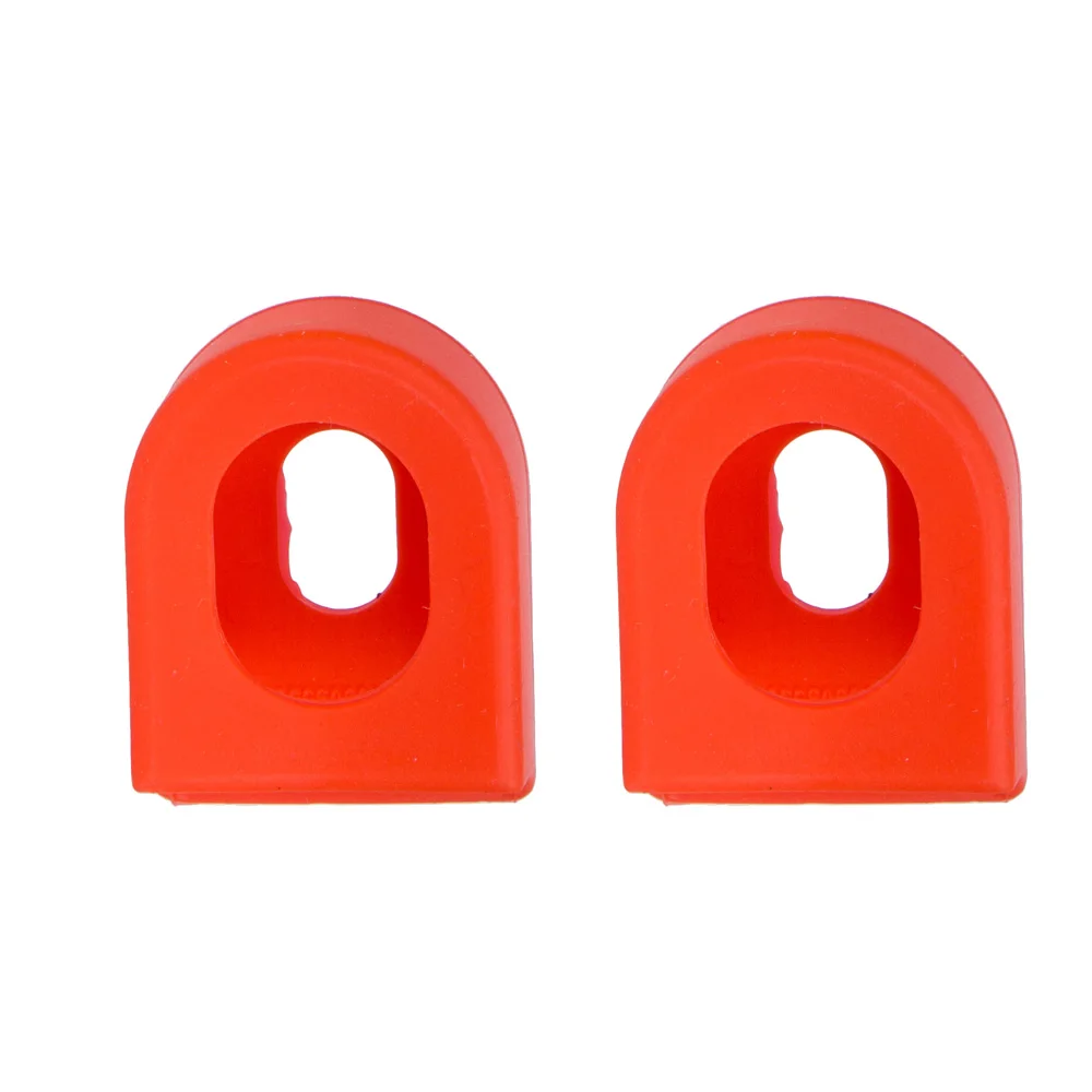 Protector de cubierta de bielas de varios colores, Protector de silicona para piñón de bicicleta de montaña, cubierta de manivela Shimano, accesorio para bicicleta, 2 uds.: Rojo