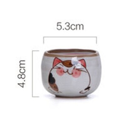 Japanese Style Hand Painted Cute Cat Teapot Ceramic Household Teacup Porcelain Office Kettle Kung Fu Drinkware Tea Set: 1-PCS