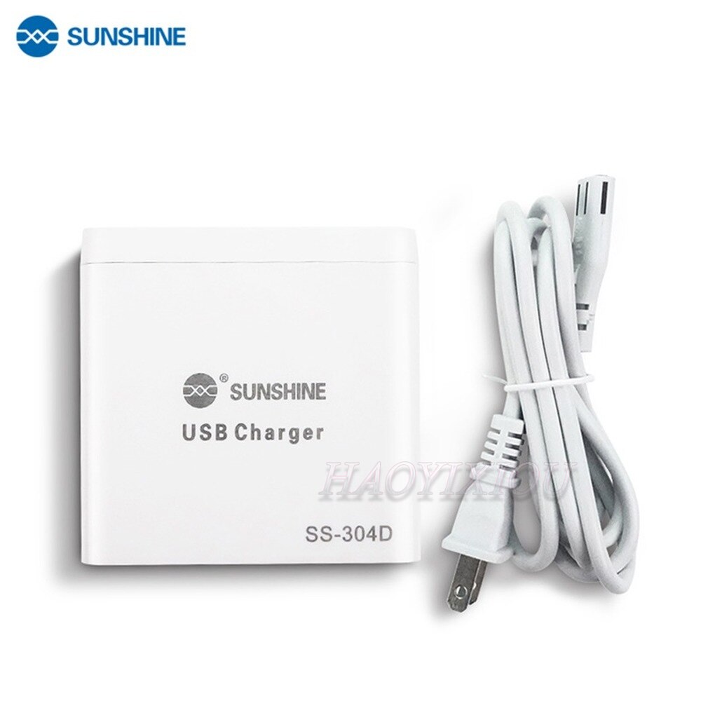SUNSHINE SS-304D – chargeur intelligent USB 6 ports, prise en charge de la recharge sans fil avec écran LCD pour téléphone portable, outils de réparation