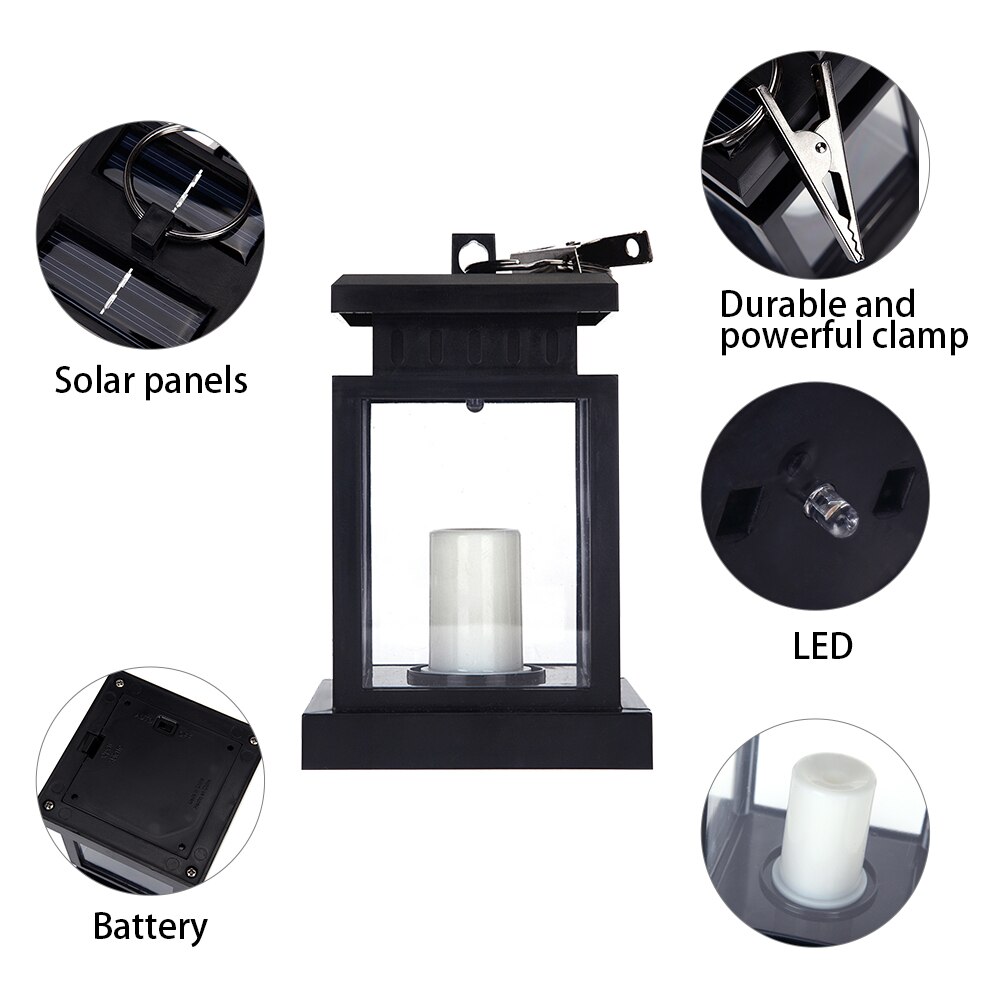 Led Solar Light Outdoor Waterproof Solar Panel Portable Solar Led Hanging LED Umbrella Lantern Garden Light Candle Solar Light