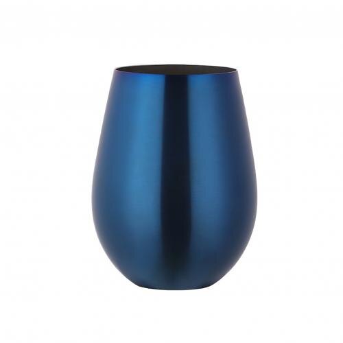 304 Stainless Steel Wine Glasses Coffee Drink Beverage Beer Drinkware Water Cup Stainless Steel Drinking Cup Kitchen Bar: Blue