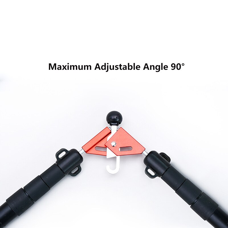 Tent Pole Connector Aluminum Alloy 90 Degree Adjustable Thimble Angle With Lantern Hook Pyramid Tent Awning Pole Accessories