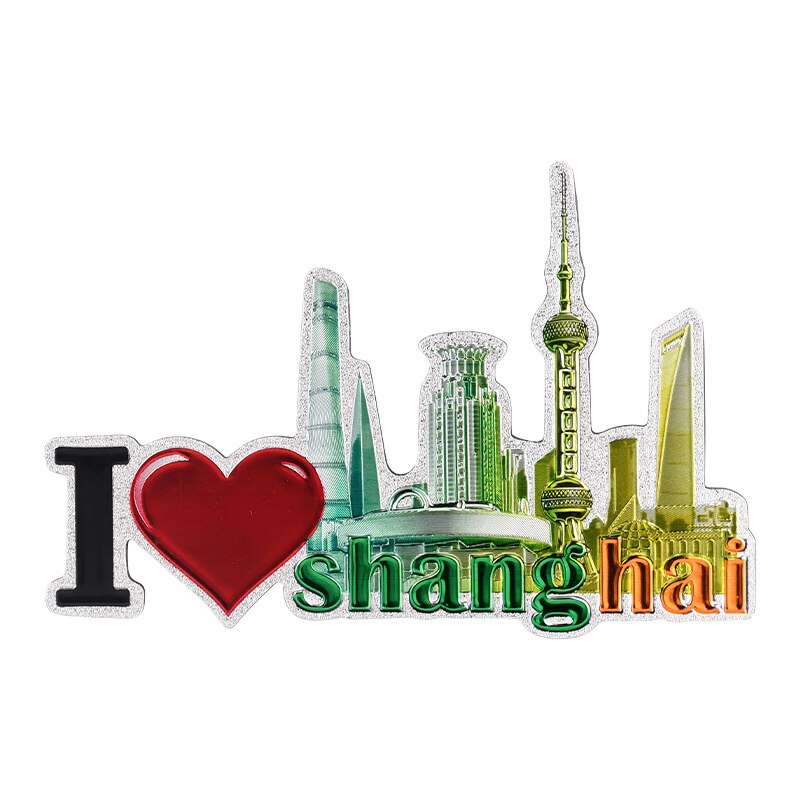 Shanghai Fridge Magnet Souvenir City Decor Shanghai Architecture Refrigerator Magnets Kitchen Magnet Sticker Home Decoration: YP035-01