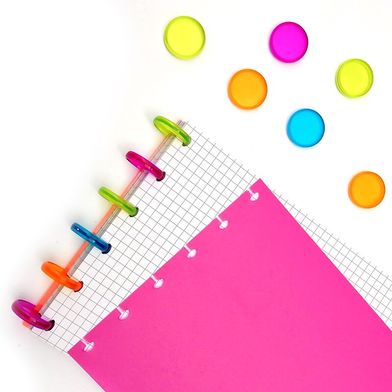 10PCS/Lot Arc Binding Notebook Arc Binding Notebook Office Supplies Mushroom Hole Disc-binding Loose Book Binding Ring Disc