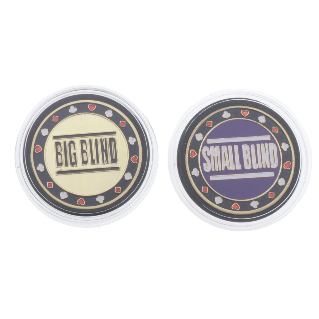 2 st metall poker dealer marker blind texas holdem casino blackjack spel