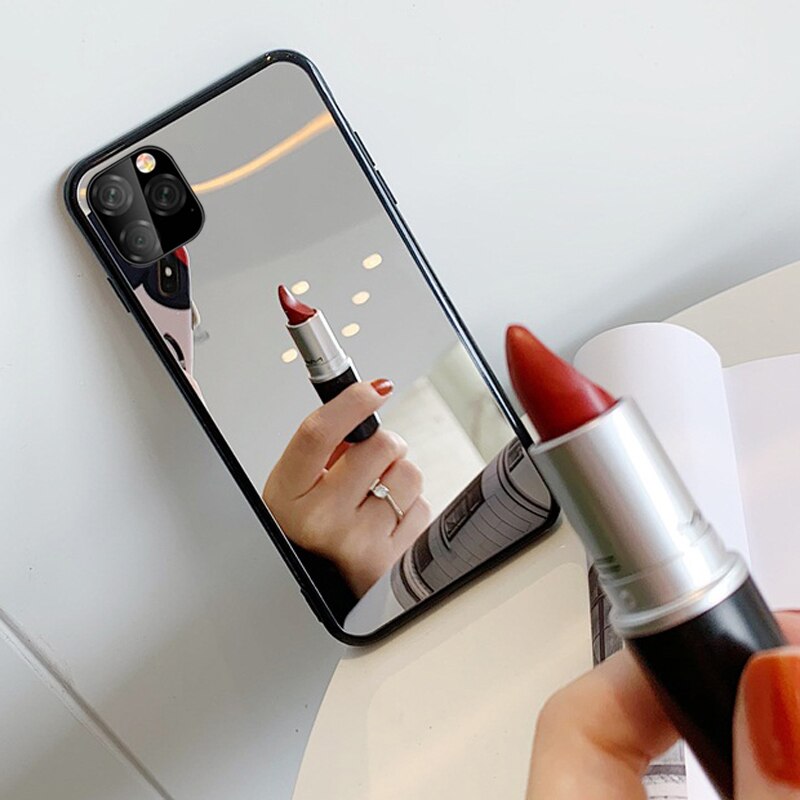 Makeup mirror Case for iPhone 12 11 Pro XS Max Xr Mobile phone protection Cover for iPhone 8 7 6S Plus SE Acrylic Case