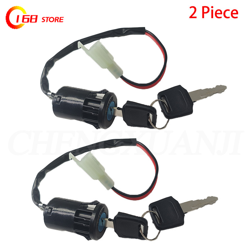 Interruptor de llave de encendido para ciclomotor, 2 cables, orificio de 28mm, accesorio para moto de cross ATV, herramienta de encendido/apagado para Go-Kart de motocicleta eléctrica duradera