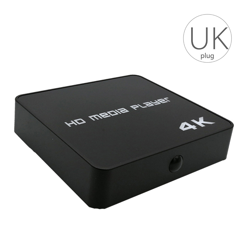 4K HD Media Player 1080P USB Video Multimedia Digital Signage Adverting Player Box Auto Play Mediaplayer EU/US/UK/AU Plug: UK Plug