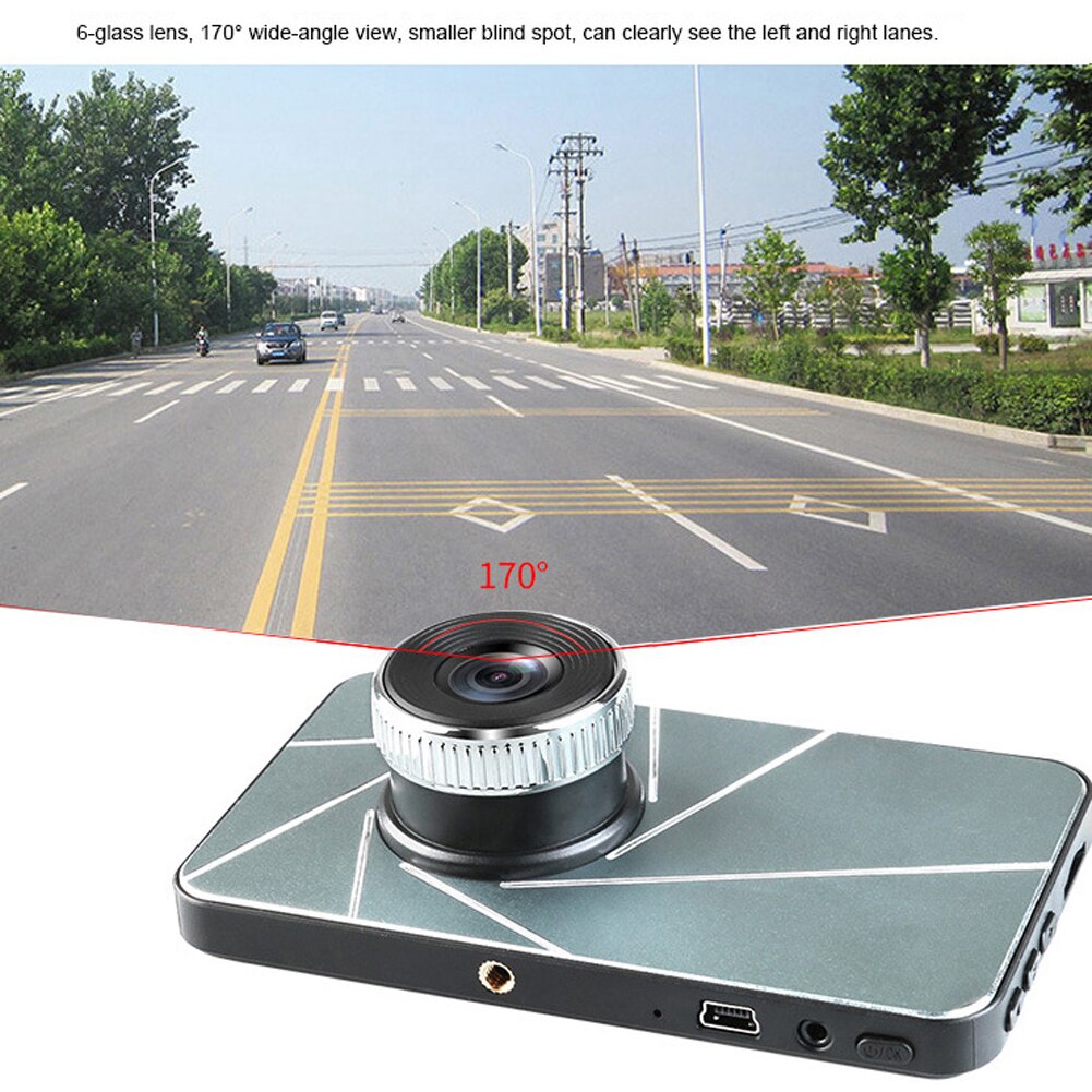 4 inch HD 1080P Dual Lens Touch Screen Dashcam Camera Video Recorder Dashboard Camera for journey