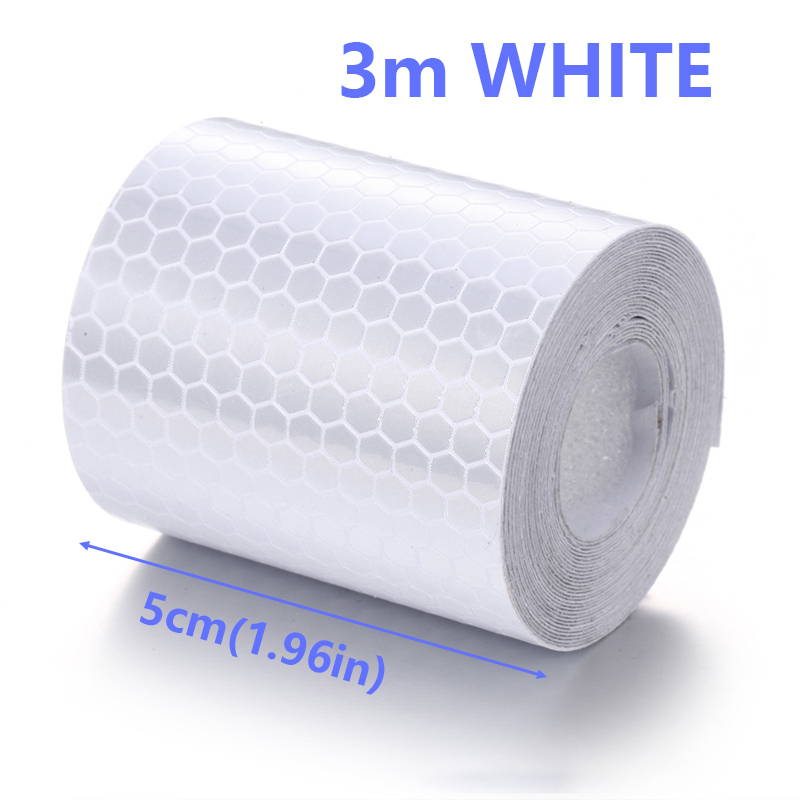 Reflecterende waarschuwingstape motorfiets veiligheidswaarschuwingstape rasterreflector reflecterende sticker accessoires auto styling sticker: Bruin