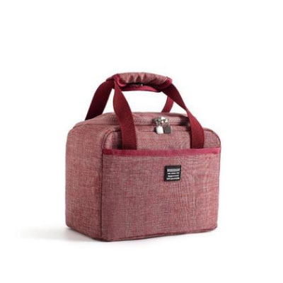 Portabe Isoliert Kann Halter Thermische Isolierte Tasche Unisex Aluminium Folie Lebensmittel Obst isolierte Kühler Tote Tasche: burgundy