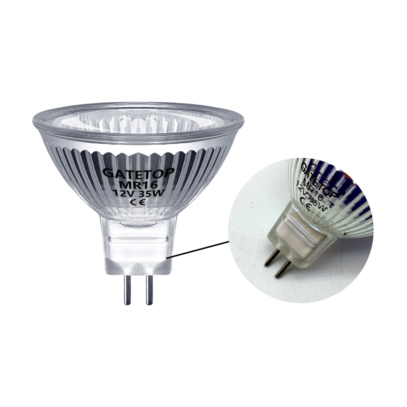Spotlight Halogen Lamp 8pcs/lot Mr16 35w 12v Energy Saving Gu5.3 Size