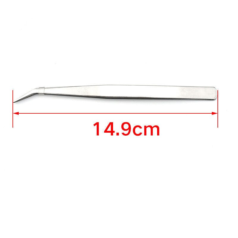 FEITA Extra lange 15inch/380mm Pincet Tang Roestvrij Staal Gebogen Tip - Aquarium Fishtank, Mega Reptile Voeden Pincet
