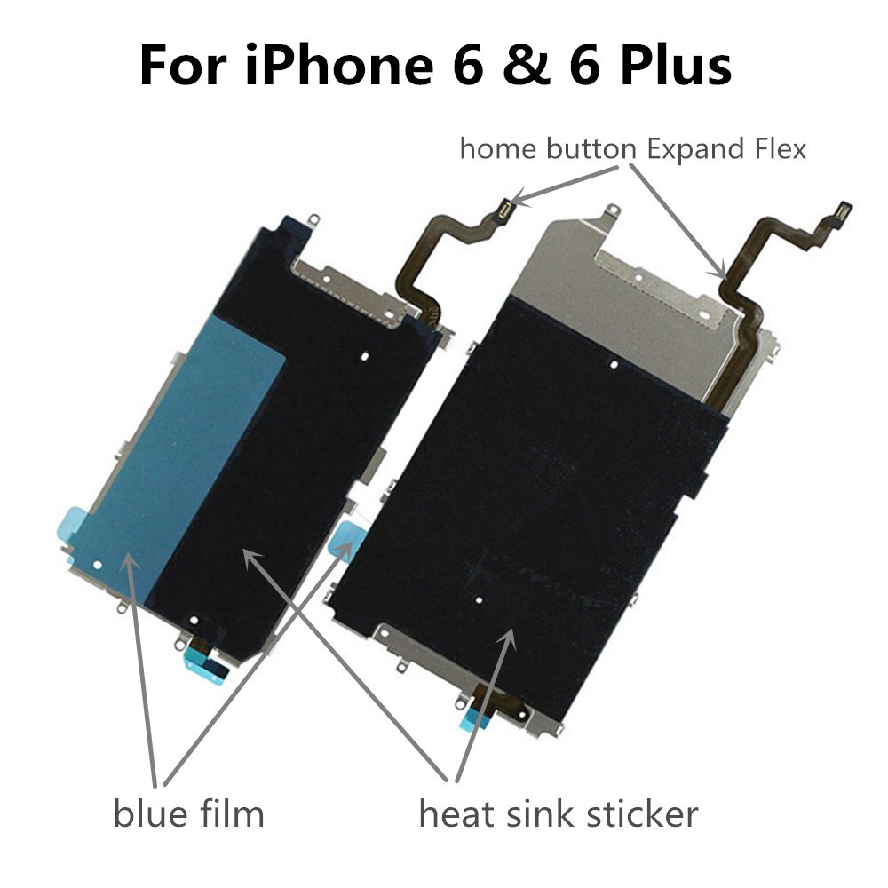 LCD Back Metalen Plaat Voor iPhone 6 Plus met Home Knop Uitbreiden Flex 6 S 7 8 Plus Display Backplate van Protector Cover Baffle