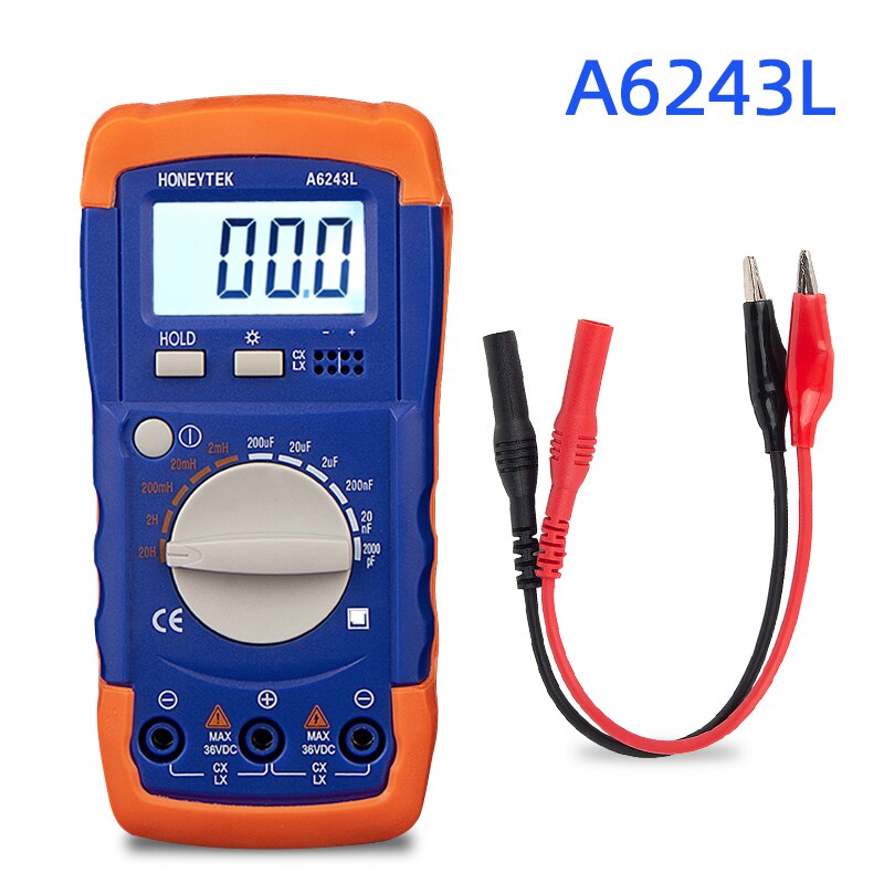 Professionele Digitale Capacimeter Multimeter Esr Lcr Meter Condensator Capaciteit Tester Inductie Meter Lcd Backlight: A6243L-LC meter