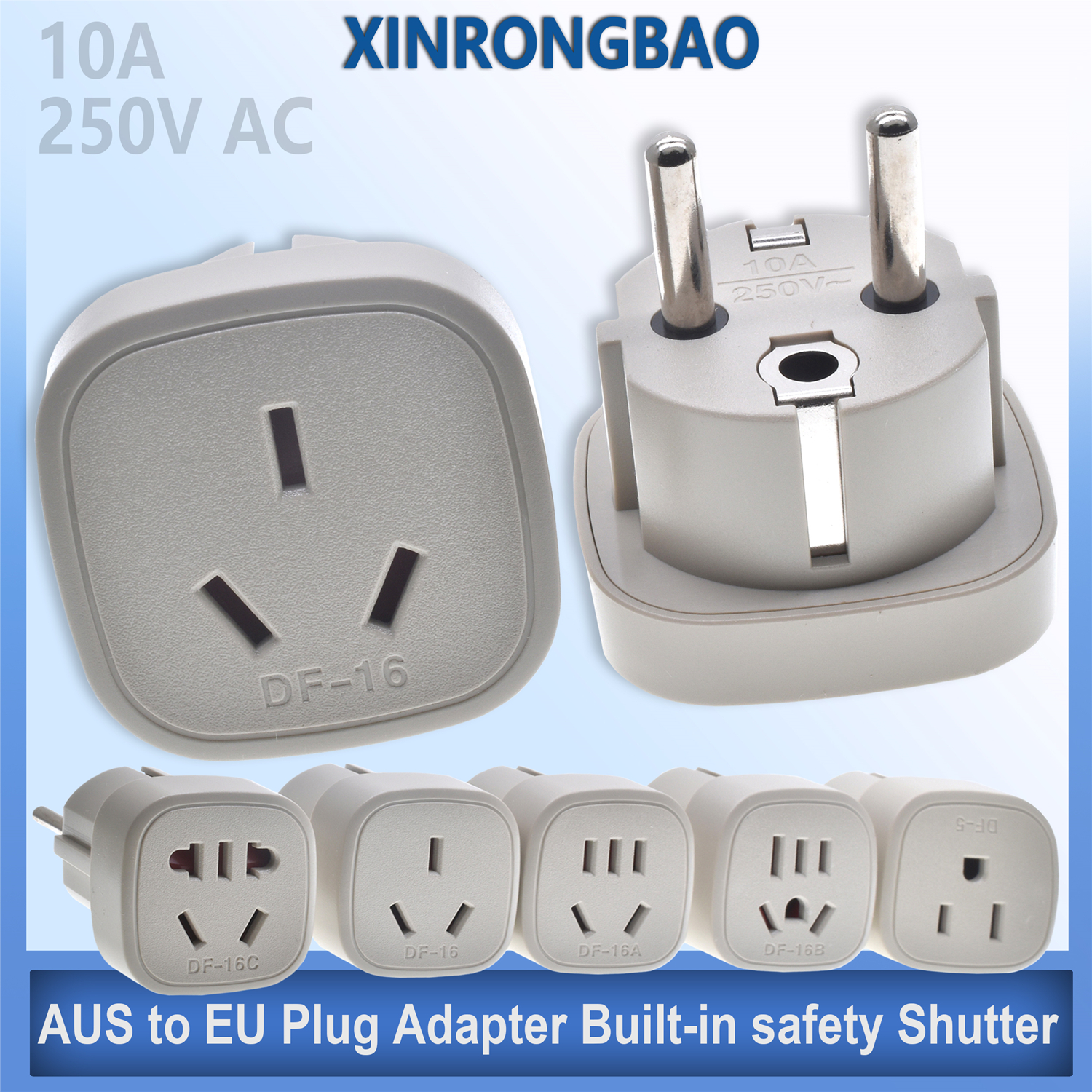 EU Stecker Adapter EU Reise Adapter Konverter 2Stifte Buchse AU China Australien Neuseeland Zu EU Russland AC Steckdose