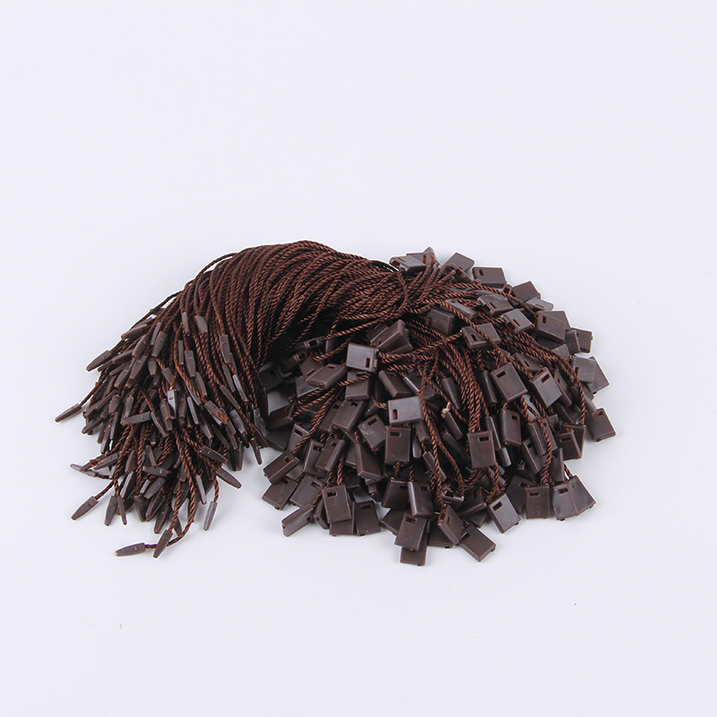 950 stücke Bunte Hängen Tag Nylon String Snap Lock Pin Schleife Verschluss Haken Krawatten: Dark coffee