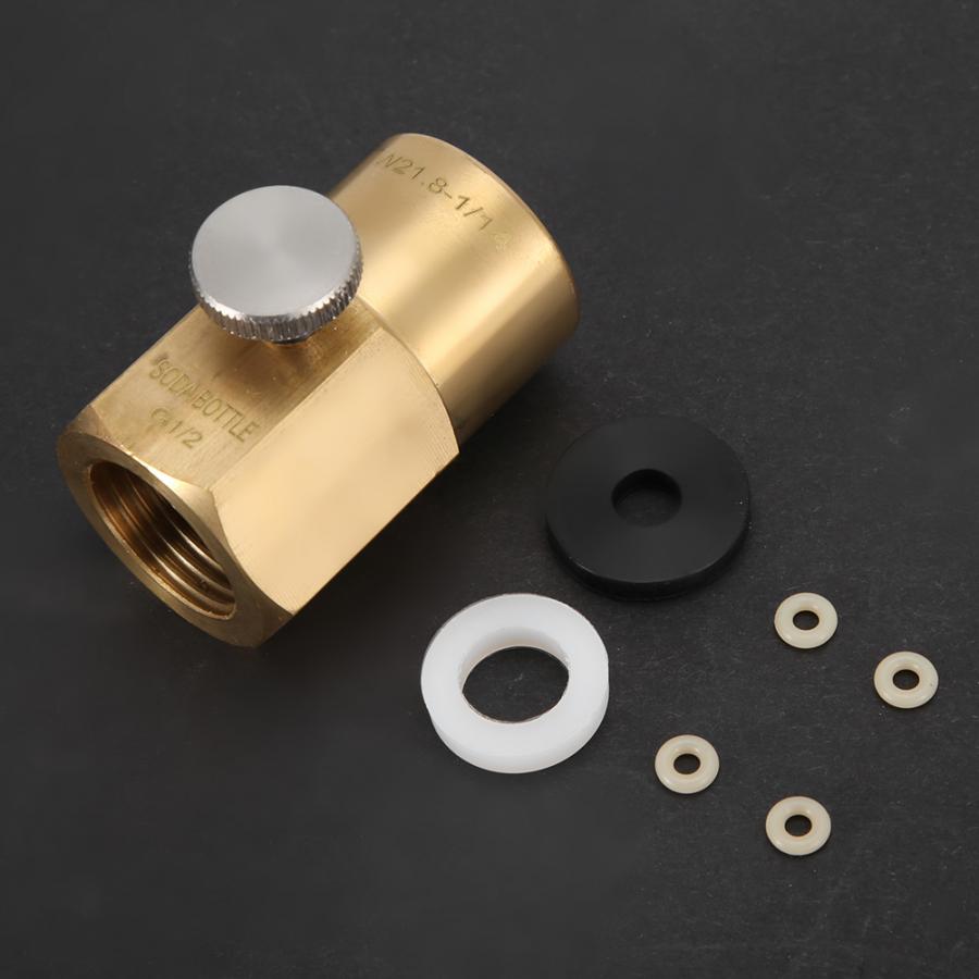 Brass Household Soda Bottle CO2 Connector Adapter for Filling Soda W21.8 to G1/2 fermenter