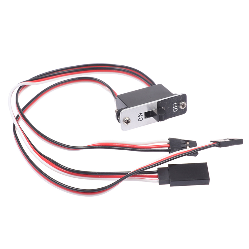 1 interruptor RC de encendido y apagado con enchufe macho de repuesto resistente con conector FUTABA interruptor de alimentación para coche RC barco RC avión 25cm