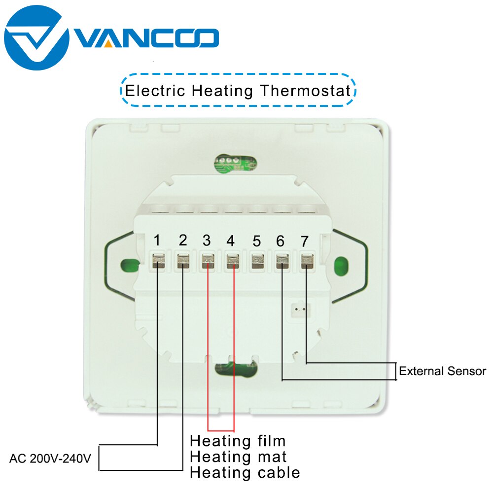 Vancoo wifi termostat 220v temperaturregulator digital elektrisk golvvärme smart termostat smart hemstyrning