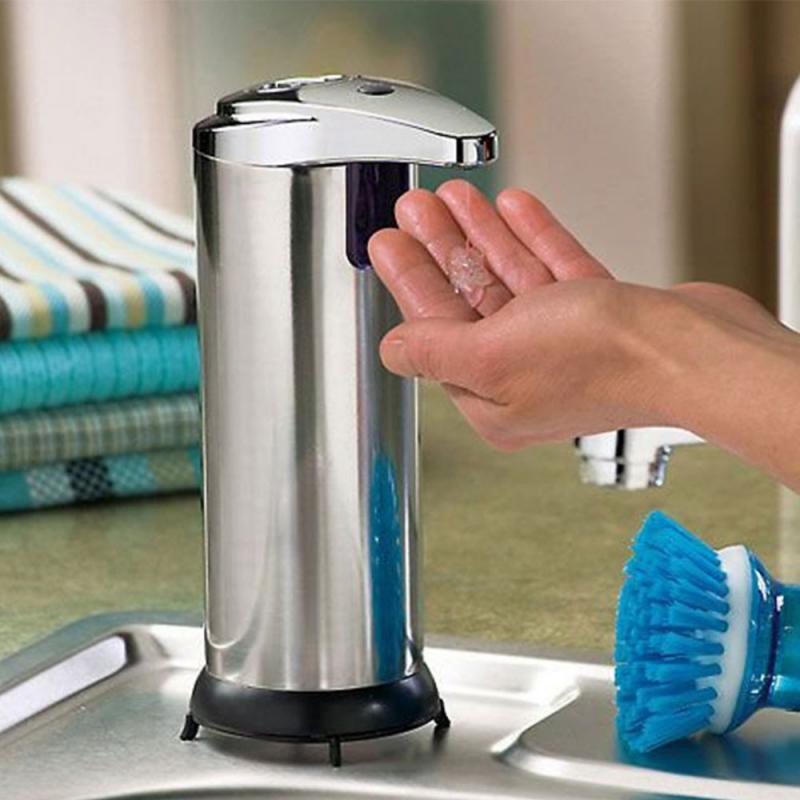 Automatische Flüssigkeit Seife Spender Infrarot spüren Seife Spender Touchless Edelstahl Hand Sanitizer Für Küche Schlecht